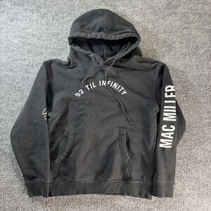 Mac Miller Hoodie Mens Small Black Pullover Fleece Sweatshirt 92 Til Infinity